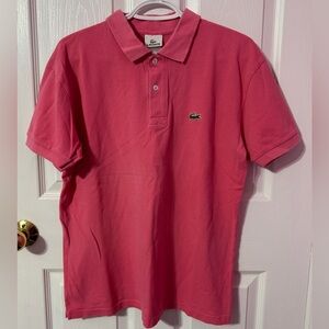 Lacoste Men's Vibrant Pink Polo Shirt